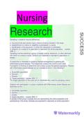 Nursing Research&colon; Sampling Methods and Key Concepts &lpar;Study Guide & Q&A&rpar;&NewLine;&NewLine;