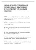 NUR 631 ADVANCED PHYSIOLOGY AND&NewLine;PATHOPHYSIOLOGY COMPREHENSIVE&NewLine;EXAMINATION TEST WITH COMPLETE&NewLine;SOLUTIONS