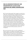 NUR 631 ADVANCED PHYSIOLOGY AND&NewLine;PATHOPHYSIOLOGY ACTUAL EXAM&NewLine;QUESTIONS AND VERIFIED ANSWERS EXAM&NewLine;PREP