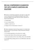 BSN 366 COMPREHENSIVE EXAMINATION&NewLine;TEST WITH COMPLETE QUESTIONS AND&NewLine;SOLUTIONS