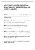 AEMT FISDAP COMPREHENSIVE ACTUAL&NewLine;EXAM PAPER WITH TESTED QUESTIONS AND&NewLine;CORRECT ANSWERS