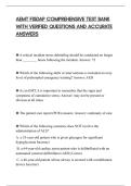 AEMT FISDAP COMPREHENSIVE TEST BANK&NewLine;WITH VERIFIED QUESTIONS AND ACCURATE&NewLine;ANSWERS
