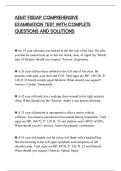 AEMT FISDAP COMPREHENSIVE&NewLine;EXAMINATION TEST WITH COMPLETE&NewLine;QUESTIONS AND SOLUTIONS