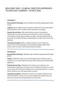 WGU D026 TASK 1&vert; CLINICAL PRACTICE EXPERIENCE - TECHNOLOGY SUMMARY &vert; UPDATE 2026