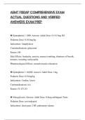 AEMT FISDAP COMPREHENSIVE EXAM&NewLine;ACTUAL QUESTIONS AND VERIFIED&NewLine;ANSWERS EXAM PREP