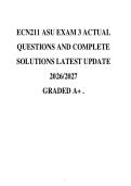 ECN211 ASU EXAM 3 ACTUAL&NewLine;QUESTIONS AND COMPLETE&NewLine;SOLUTIONS LATEST UPDATE&NewLine;2026&sol;2027&NewLine;GRADED A&plus; &period;