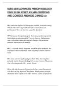 NURS 6501 ADVANCED PATHOPHYSIOLOGY&NewLine;FINAL EXAM SCRIPT SOLVED QUESTIONS&NewLine;AND CORRECT ANSWERS GRADED A&plus;