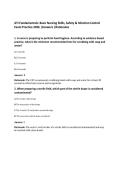 ATI Fundamentals&colon; Basic Nursing Skills&comma; Safety & Infection Control&NewLine;Exam Practice 2026 &vert;Answers &vert;Rationales&NewLine;