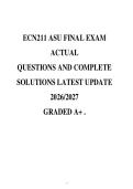 ECN211 ASU FINAL EXAM&NewLine;ACTUAL&NewLine;QUESTIONS AND COMPLETE&NewLine;SOLUTIONS LATEST UPDATE&NewLine;2026&sol;2027&NewLine;GRADED A&plus; &period;