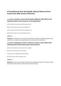 ATI Fundamentals&colon; Basic Nursing Skills&comma; Safety & Infection Control&NewLine;Practice Exam 2026 &vert;Answers &vert;Rationales&NewLine;