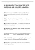 JB LEARNING EMT FINAL EXAM TEST PAPER&NewLine;QUESTIONS AND COMPLETE SOLUTIONS