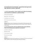 ATI Fundamentals&colon; Documentation&comma; Legal & Ethical Nursing Practice&NewLine;2026 &vert;Questions &vert;Answers &vert;Rationales