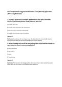 ATI Fundamentals&colon; Hygiene and Comfort Care &lpar;Week 8&rpar; &vert;Questions&NewLine;&vert;Answers &vert;Rationales