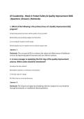 ATI Leadership - Week 4&colon; Patient Safety & Quality Improvement 2026&NewLine;&vert;Questions &vert;Answers &vert;Rationales&NewLine;