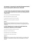 ATI Leadership &vert; Comprehensive Leadership & Management Review &vert;&NewLine;Exam 9 Practice Questions 2026 &vert;Answers &vert;Rationales&NewLine;