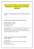 Nurs 612 Exam 1&colon; Herpes Zoster Diagnosis & &NewLine;Management 150 Practice Questions With &NewLine;Rationales