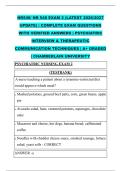NR548&sol; NR 548 EXAM 2 &lpar;LATEST 2026&sol;2027 &NewLine;UPDATE&rpar; &vert; COMPLETE EXAM QUESTIONS &NewLine;WITH VERIFIED ANSWERS &vert; PSYCHIATRIC &NewLine;INTERVIEW & THERAPEUTIC &NewLine;COMMUNICATION TECHNIQUES &vert; A&plus; GRADED &NewLine;&vert; CHAMBERLAIN UNIVERSITY 