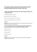 ATI Leadership &vert; Week 5 Study Guide &lpar;Communication & Conflict&NewLine;Resolution&rpar; 2026&sol;2027 Questions &vert;Answers &vert;Rationales