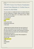 FM 2919 Course Core Practice Examination Study Guide and Review