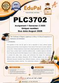PLC3702 Assignment 1 &lpar;COMPLETE ANSWERS&rpar; Semester 2 2026 - DUE August 2026