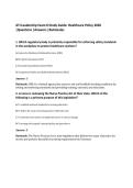 ATI Leadership Exam 8 Study Guide&colon; Healthcare Policy 2026&NewLine;&vert;Questions &vert;Answers &vert;Rationales&NewLine;
