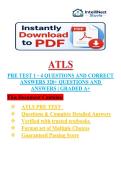 ATLS PRE TEST 1 &ndash; 4  QUESTIONS AND CORRECT ANSWERS &vert; GRADED A&plus;