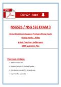 Wilkes NSG 526 Exam 3 &ndash; Clinical Modalities in Advanced Psychiatric Mental Health Nursing Practice &lpar;Latest 2026&sol;2027 Update&rpar; Actual Questions & Answers&comma; 100&percnt; Guaranteed Pass 