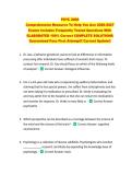 PSYC 2000 &NewLine;Comprehensive Resource To Help You Ace 2026-2027 &NewLine;Exams Includes Frequently Tested Questions With &NewLine;ELABORATED 100&percnt; Correct COMPLETE SOLUTIONS  &NewLine;Guaranteed Pass First Attempt&excl;&excl; Current Update&excl;&excl; 