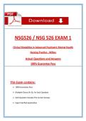 Wilkes NSG 526 Exam 1 &ndash; Clinical Modalities in Advanced Psychiatric Mental Health Nursing Practice &lpar;Latest 2026&sol;2027 Update&rpar; Actual Questions & Answers&comma; 100&percnt; Guaranteed Pass