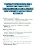 PROPHECY ASSESSMENTS - CORE&NewLine;MANDATORY PART I AND A&plus;&NewLine;COMPREHENSIVE STUDY GUIDE 2026&NewLine;FULL QUESTIONS AND SOLUTIONS&NewLine;GRADED A&plus;