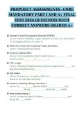 PROPHECY ASSESSMENTS - CORE&NewLine;MANDATORY PART I AND A&plus; FINAL&NewLine;TEST 2026 QUESTIONS WITH&NewLine;CORRECT ANSWERS GRADED A&plus;