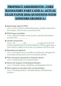 PROPHECY ASSESSMENTS - CORE&NewLine;MANDATORY PART I AND A&plus; ACTUAL&NewLine;EXAM PAPER 2026 QUESTIONS WITH&NewLine;ANSWERS GRADED A&plus;
