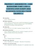 PROPHECY ASSESSMENTS - CORE&NewLine;MANDATORY PART I AND A&plus;&NewLine;CERTIFICATION SCRIPT 2026&NewLine;QUESTIONS WITH SOLUTIONS&NewLine;GRADED A&plus;