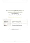 JERSEY COLLEGE PATHOPHYSIOLOGY MIDTERM EXAM 2026&sol;2027 &vert; HSC203 Study Guide & Verified Q&A &vert; Pass Guaranteed - A&plus; Graded&NewLine;&NewLine;