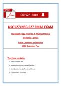 Wilkes NSG 527 Final Exam &lpar;Latest 2026 &sol; 2027&rpar; Questions and Answers with Verified Rationales&comma; 100&percnt; Guarantee Pass