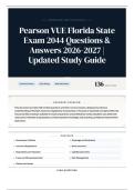 Pearson VUE Florida State Exam 2044 Questions & Answers 2026-2027 Updated Study Guide