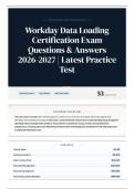 Workday Data Loading Certification Exam Questions & Answers 2026&sol;2027 Latest Practice Test