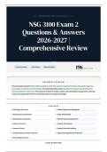 NSG 3100 Exam 2 Questions & Answers 2026-2027 Comprehensive Review