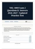 NSG 3100 Exam 2 Questions & Answers 2026-2027 Updated Practice Test