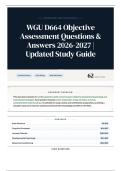 WGU D664 Objective Assessment Questions & Answers 2026-2027 Updated Study Guide