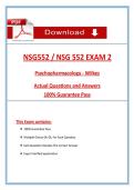 Wilkes NSG 552 Exam 2 &ndash; Psychopharmacology &lpar;Latest 2026&sol;2027 Update&rpar; Actual Questions & Answers&comma; 100&percnt; Guarantee Pass