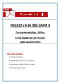 Wilkes NSG 552 Exam 3 &ndash; Psychopharmacology &lpar;Latest 2026&sol;2027 Update&rpar; Actual Questions & Answers&comma; 100&percnt; Guarantee Pass