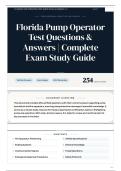 Florida Pump Operator Test Questions & Answers Complete Exam Study Guide