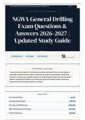 NGWA General Drilling Exam Questions & Answers 2026-2027 Updated Study Guide