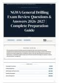 NGWA General Drilling Exam Review Questions & Answers 2026-2027 Complete Preparation Guide