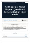 Cell Structure Model Diagram Questions & Answers Biology Study Guide