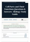 Cell Parts and Their Functions Questions & Answers Biology Study Guide