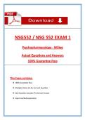 NSG 552 Exam 1 &ndash; Psychopharmacology &lpar;Latest 2026&sol;2027 Update&rpar; Actual Questions & Answers &lpar;Wilkes University&rpar;