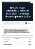 JD Next Exam Questions & Answers 2026-2027 Complete Exam Prep Study Guide