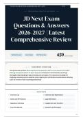 JD Next Exam Questions & Answers 2026-2027 Latest Comprehensive Review